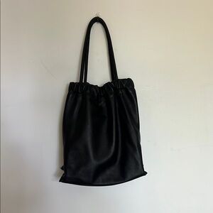 Minimalist Black Tote Bag with Relaxed Silhouette